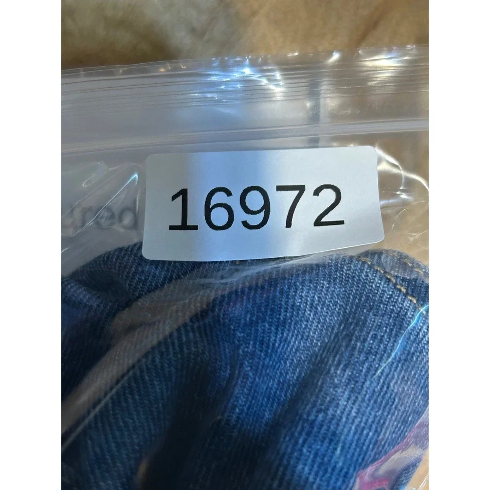 Old Navy Overalls Women XL Blue Denim Shortalls Utility Cuffed Medium Wash